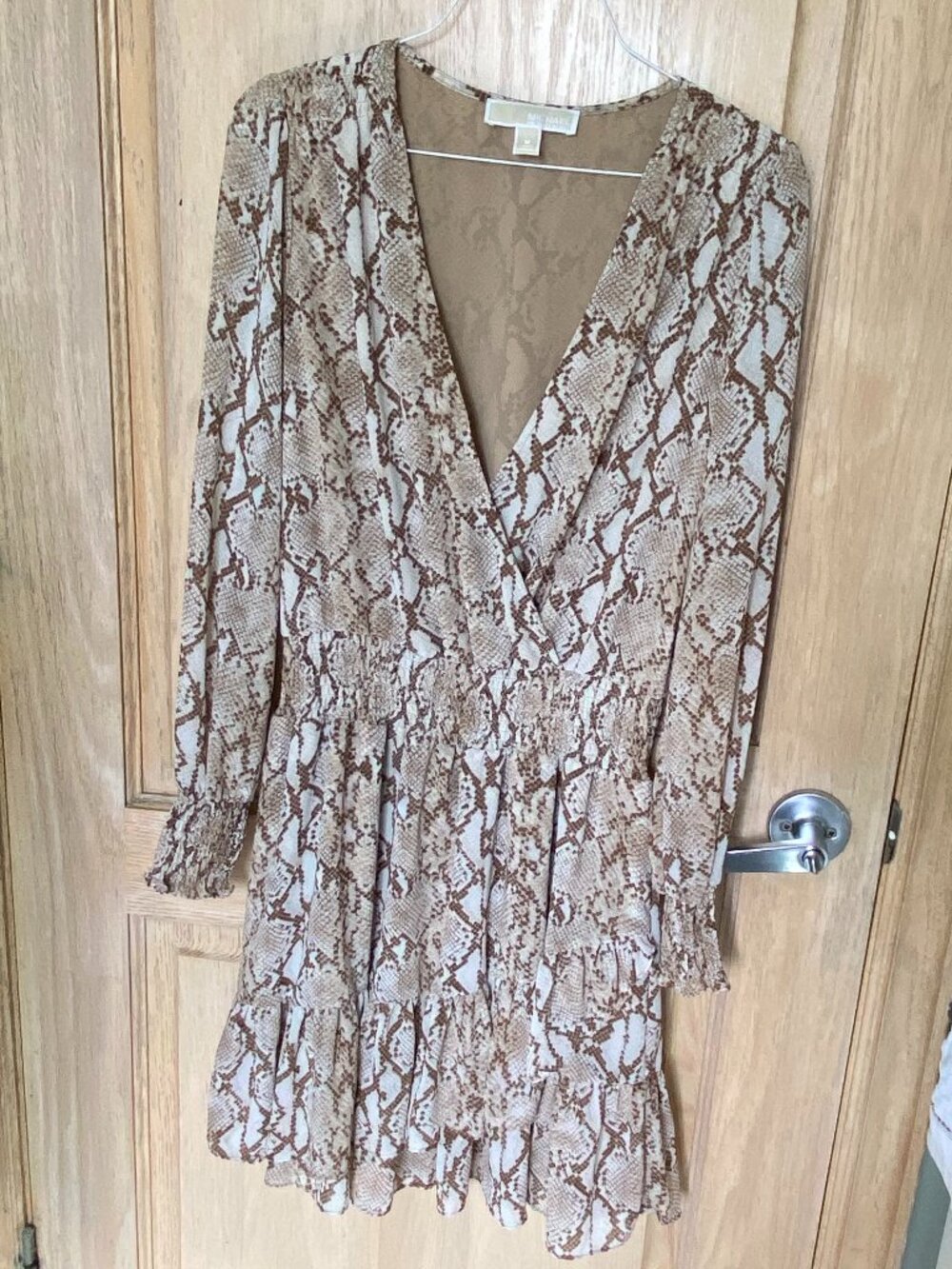 Snake print mini dress